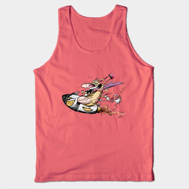cow and chicken Tank Top by Rickdraws